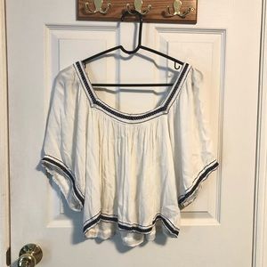 Flouncy White Top